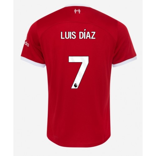 Pánský Fotbalový dres Liverpool Luis Diaz #7 2023-24 Domácí Krátký Rukáv